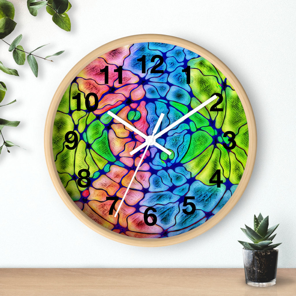 Abstract Wall Clock | Colorful Modern Clock | Artistic Home Decor