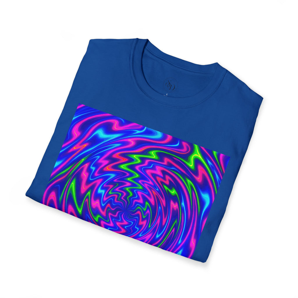 Neon Swirl Abstract T-Shirt | Lightweight Unisex Cotton Tee
