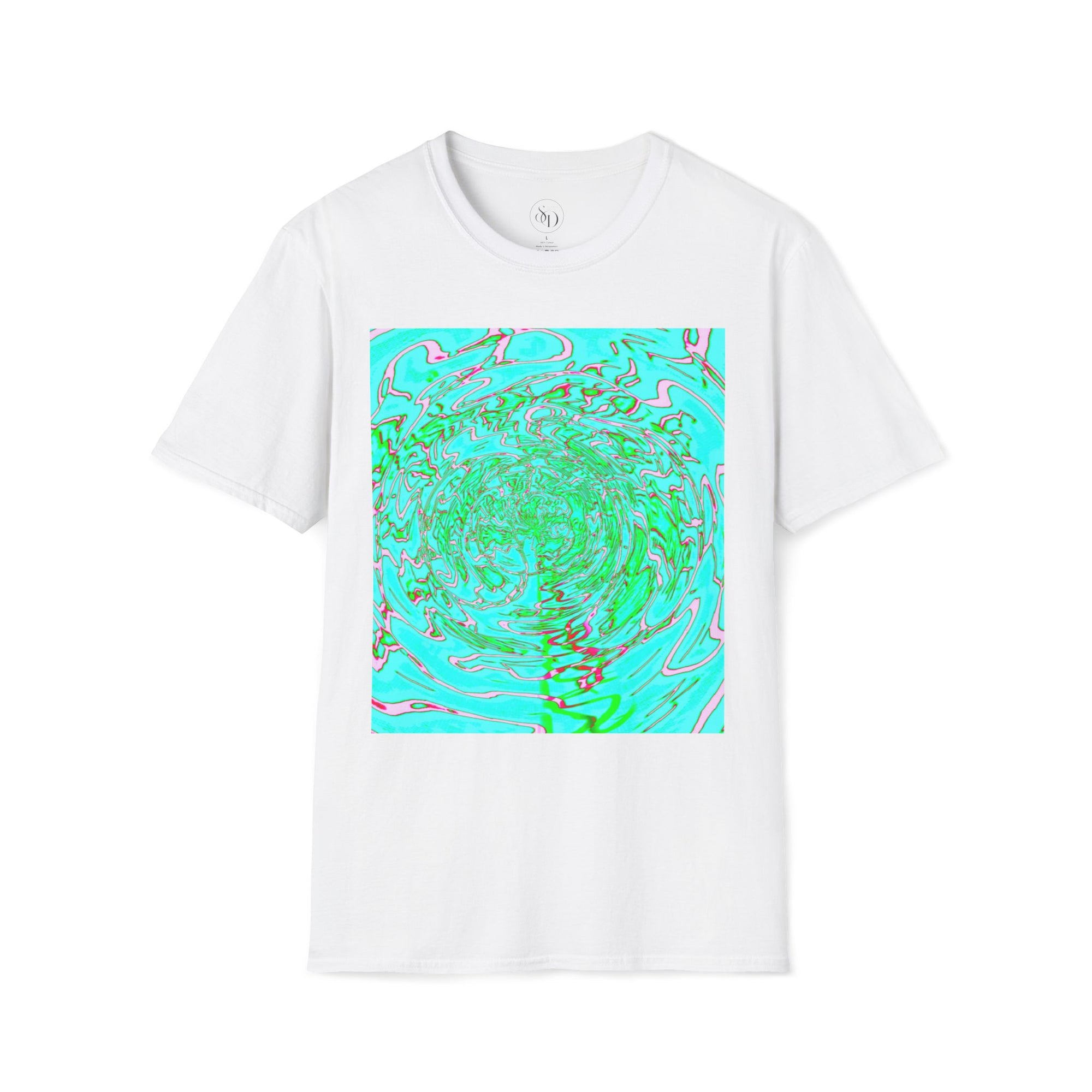 Green Abstract Neuro-Art T-Shirt | Soft Unisex Cotton Tee