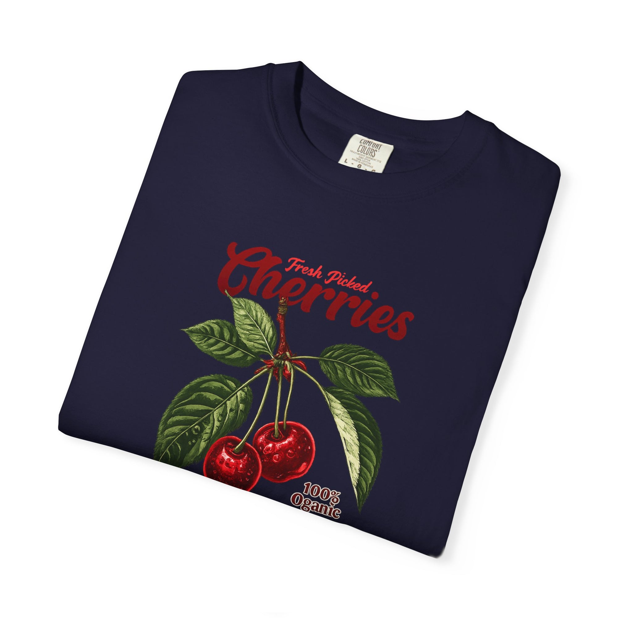 Cherry Vintage Tee — "Fresh Picked Cherries: Sweet & Juicy" Graphic T-Shirt
