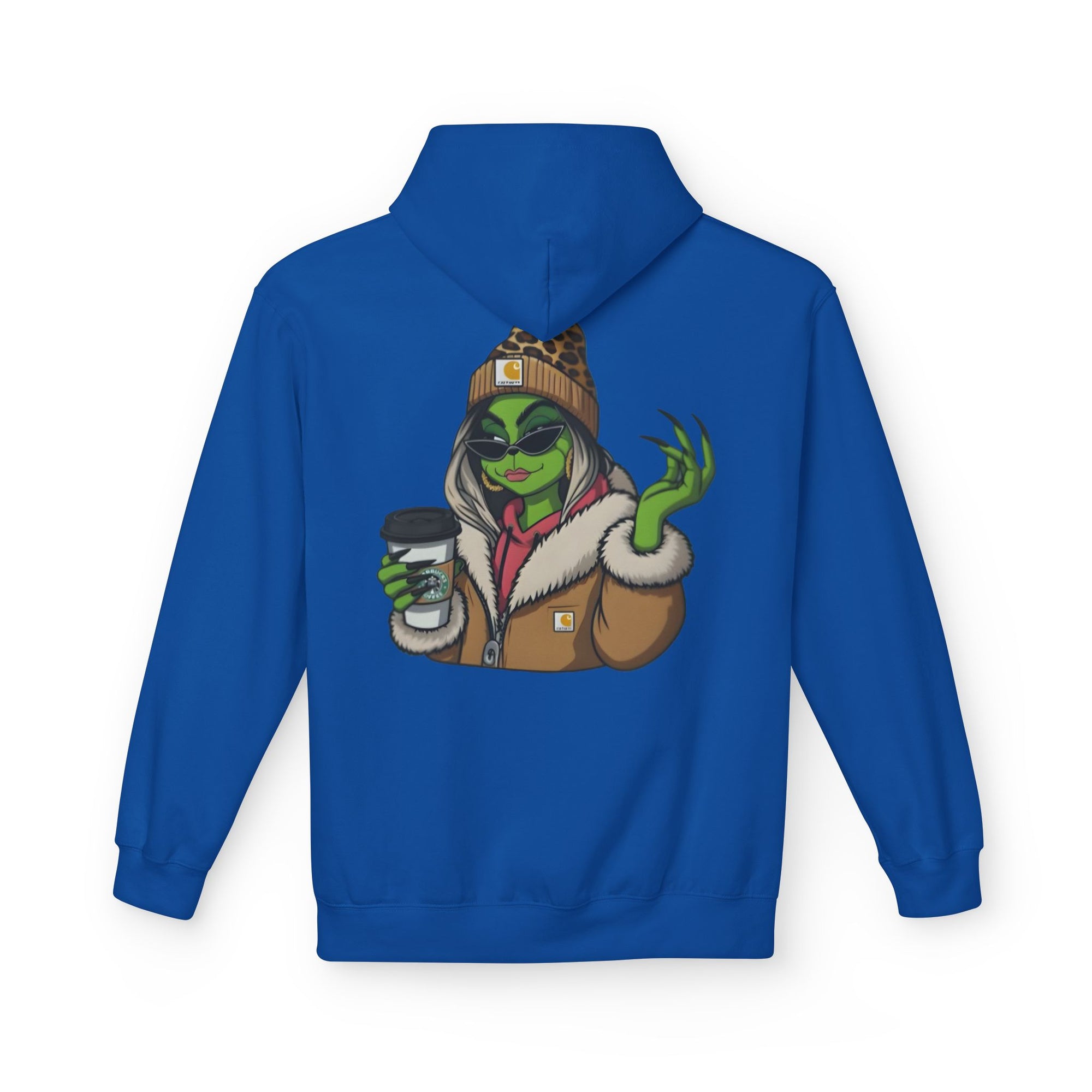 Sassy Grinch Girl Coffee Hoodie | Cozy Alien Winter Sweater | Funny Christmas Gift