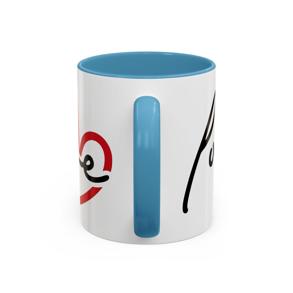 Romantic Love Mug | Heart Script Coffee Cup
