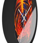 Fire Swirl Wall Clock | Red Orange Clock | Bold Modern Decor