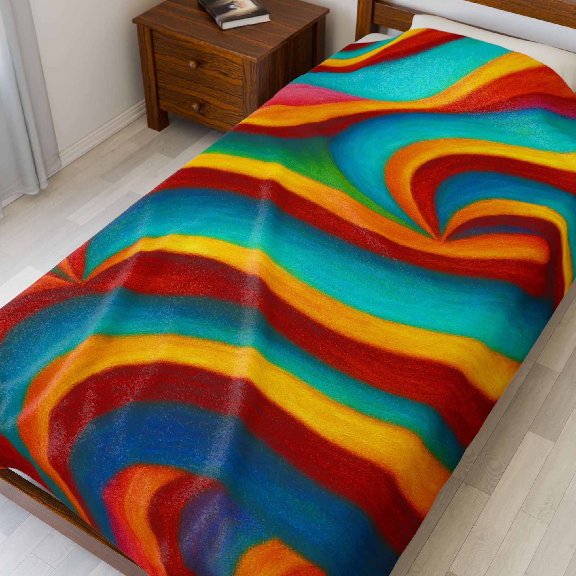 Vibrant Swirl Velveteen Plush Blanket | Cozy Home Decor, Gift for All Occasions, Colorful Throw for Couch or Bed, Beach Blanket, Soft [...]