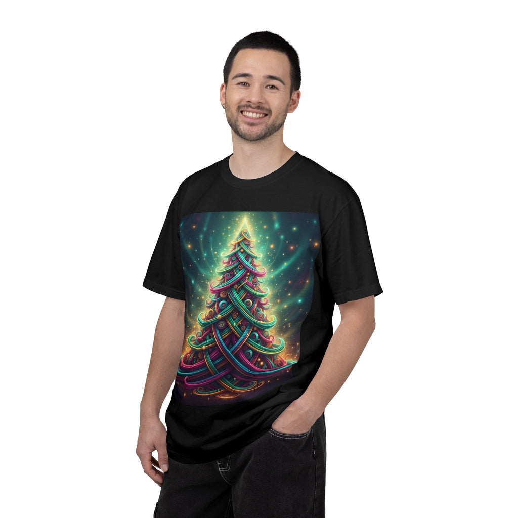 Neon Celtic Knot Christmas Tree T-Shirt | Colorful Holiday Design