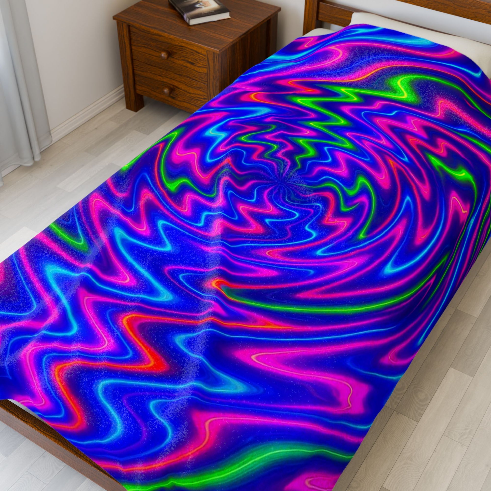 Energy Swirl Velveteen Blanket, Mini Power Nap Edition, Velveteen Plush Blanket