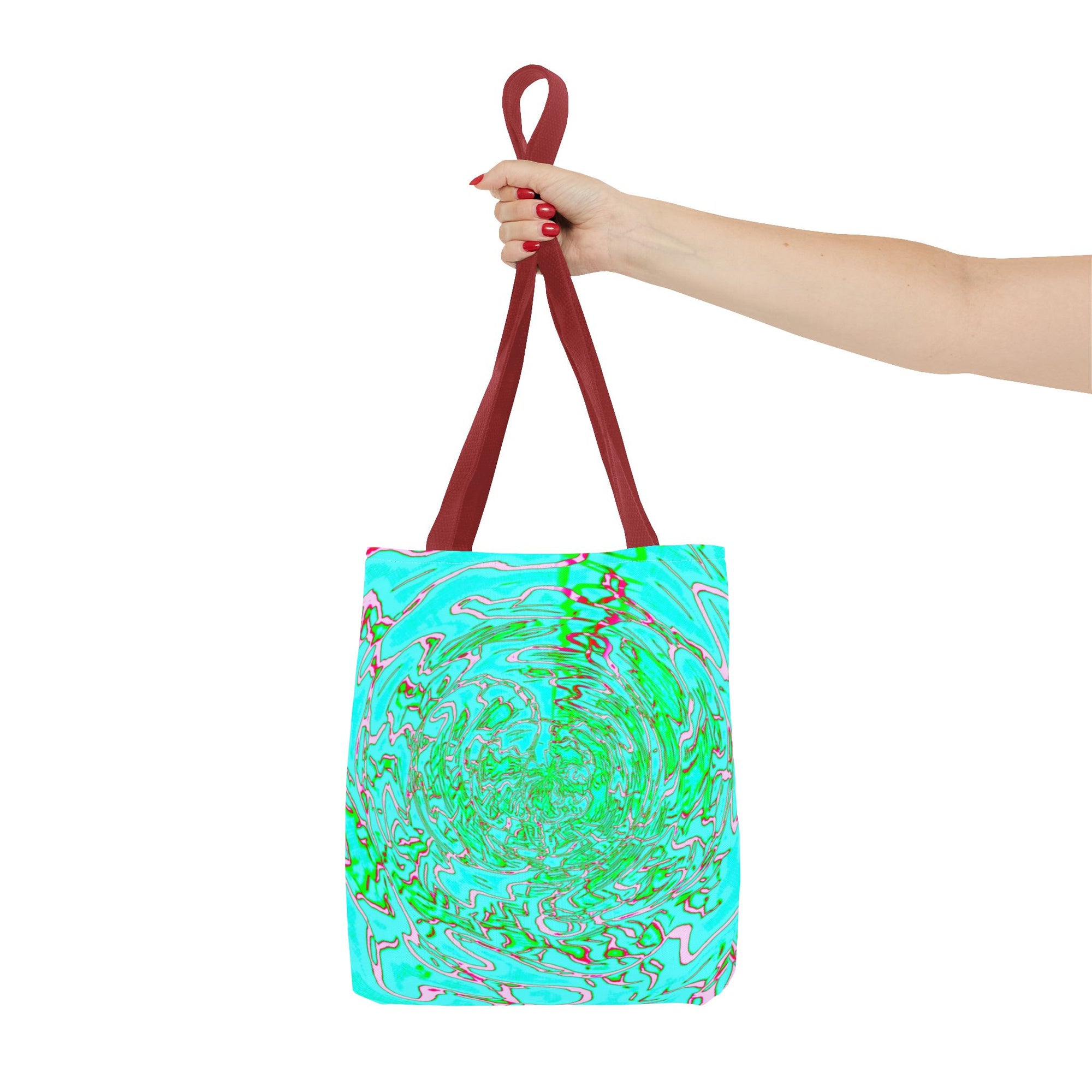 Ocean Swirl Tote Bag | Turquoise Abstract Beach Shopper