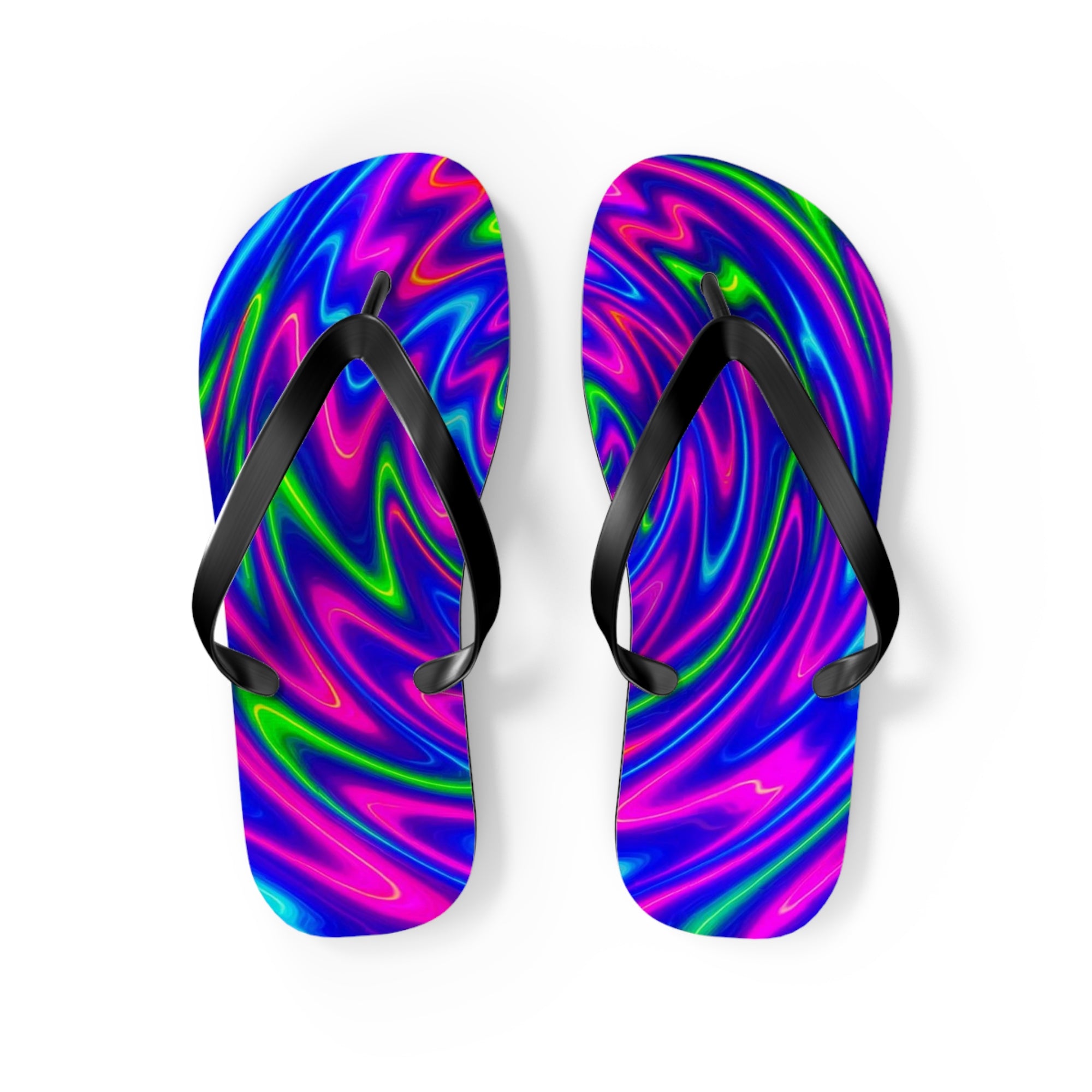 Vibrant Tie-Dye Flip Flops | Colorful Summer Beachwear