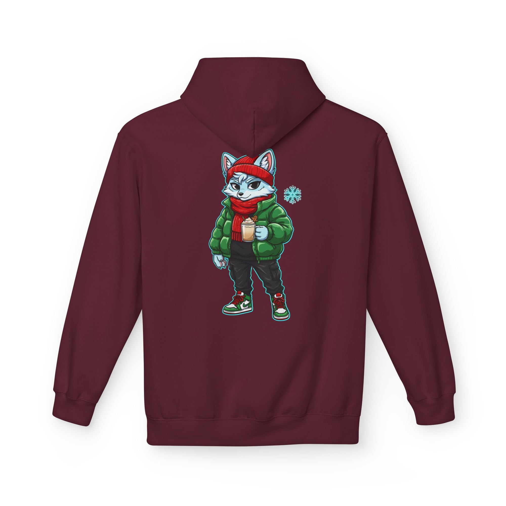 Cool Fox Character Hoodie | Cool Cyber Wolf Christmas Hoodie | Unique Gamer Gift