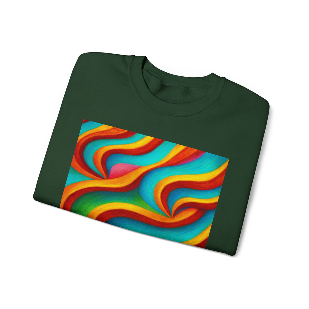 Colorful Swirl Crewneck Sweatshirt | Cozy Unisex Pullover
