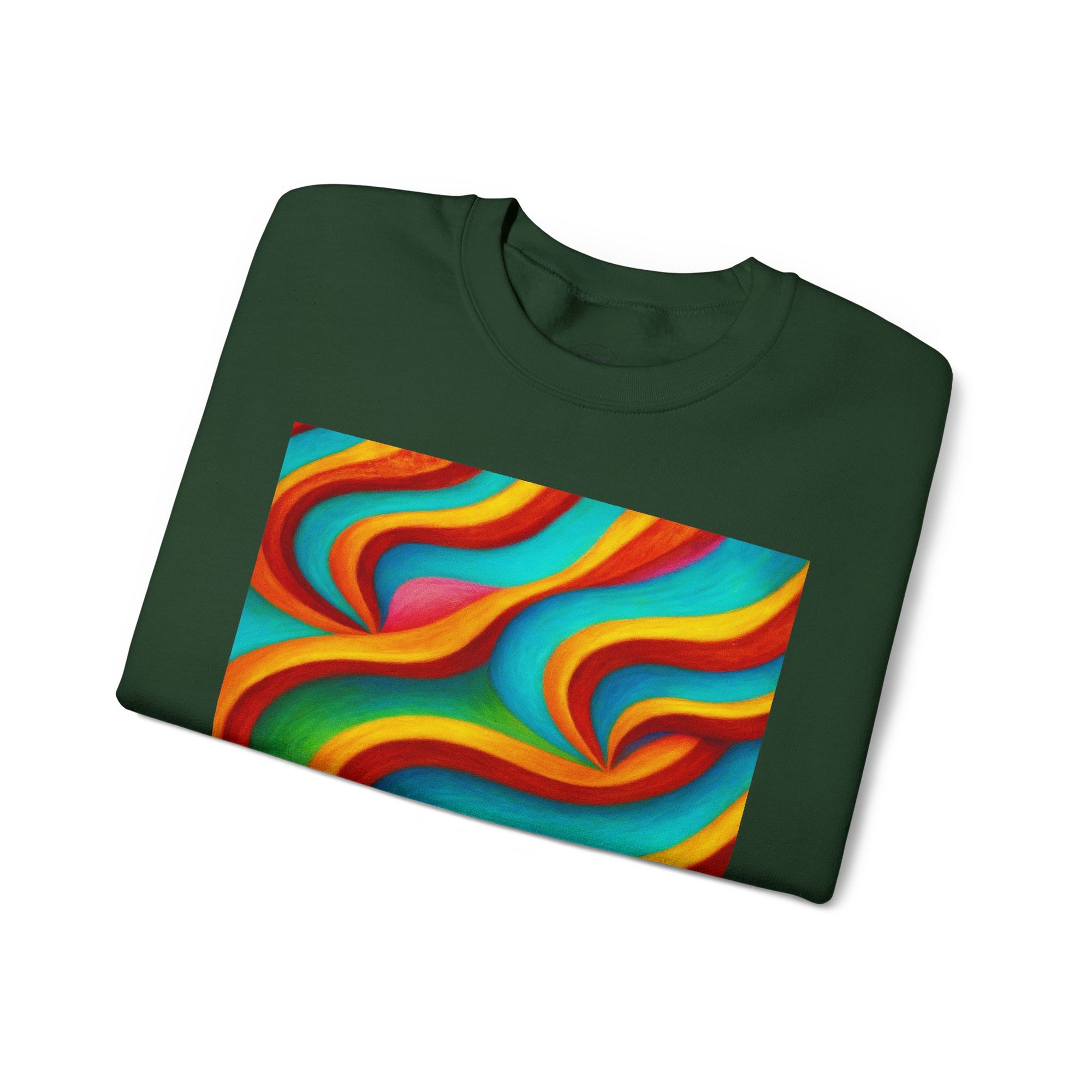 Colorful Swirl Crewneck Sweatshirt | Cozy Unisex Pullover