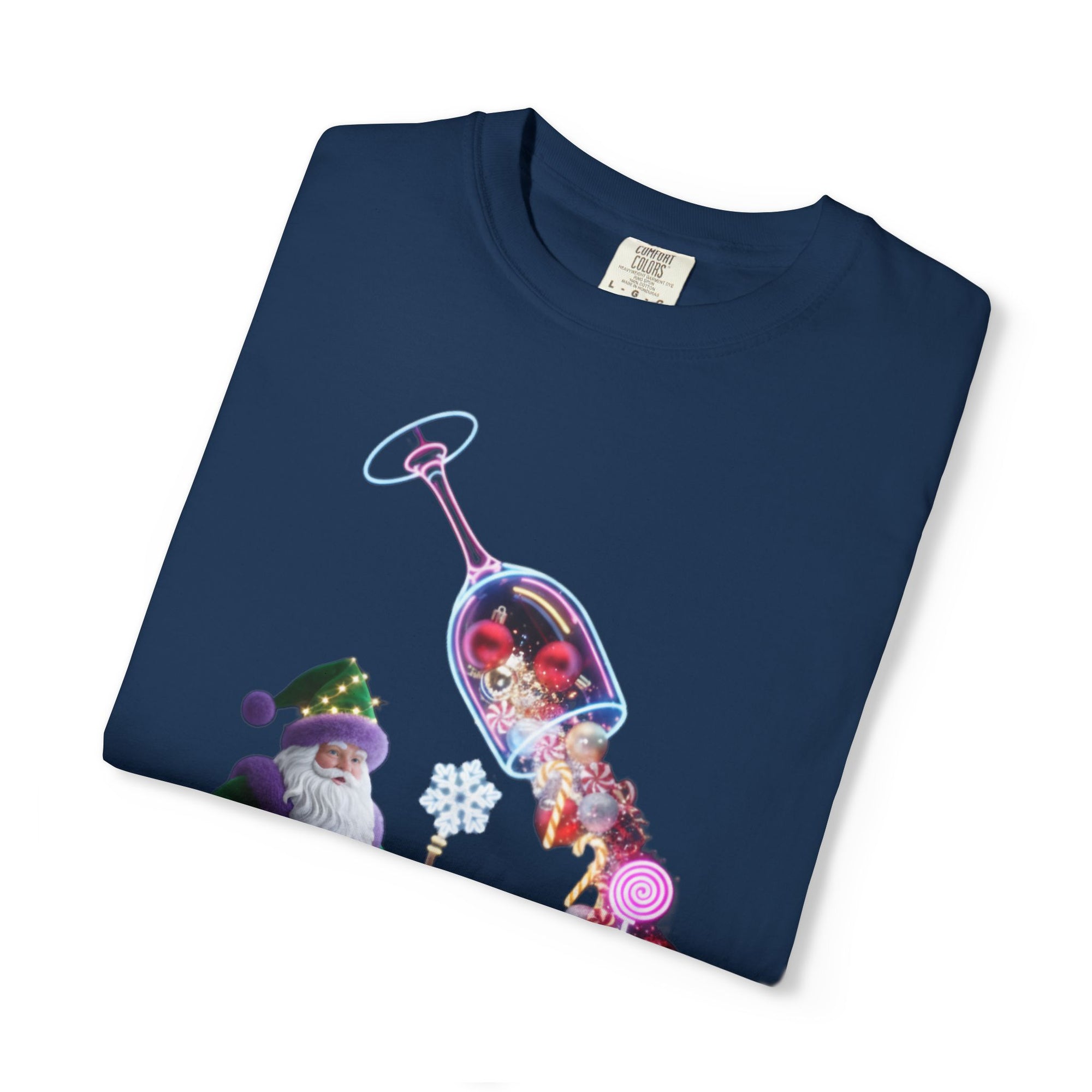 Wizard Santa Christmas T-Shirt | Magic Sorcerer Holiday Party Tee | Unique Fantasy Gift