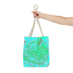 Ocean Swirl Tote Bag | Turquoise Abstract Beach Shopper