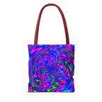 Neon Psychedelic Tote | Colorful Swirl Art Bag