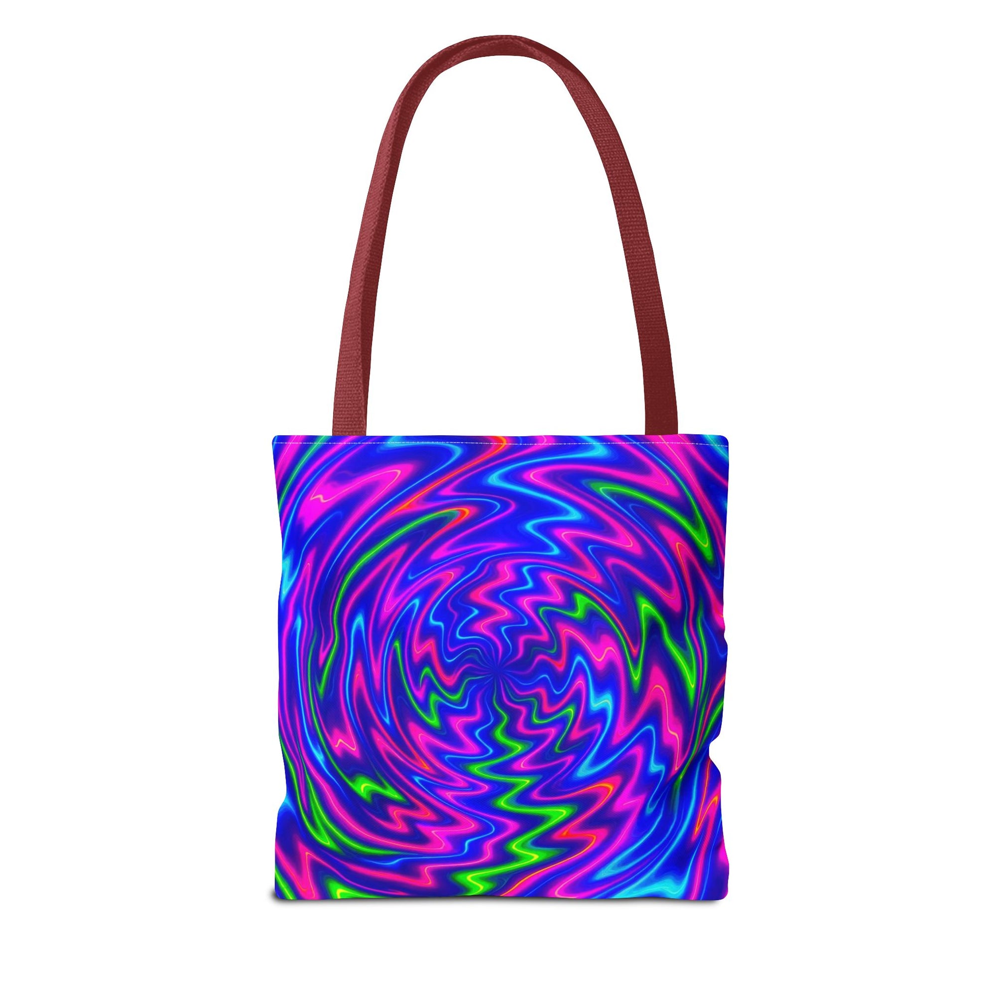 Neon Psychedelic Tote | Colorful Swirl Art Bag
