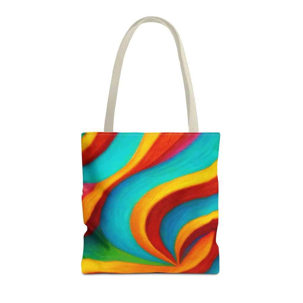 Colorful Swirl Tote Bag | Abstract Rainbow Shopping Bag | Reusable