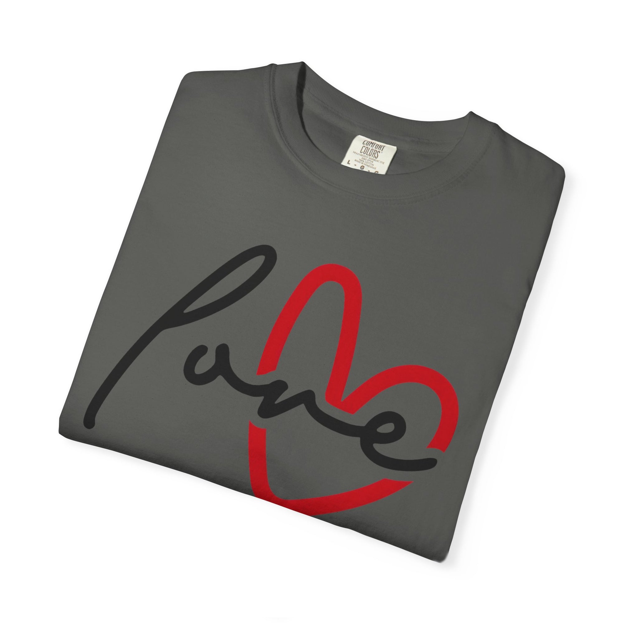 Love Script Heart T-Shirt, Minimalist Valentine's Tee
