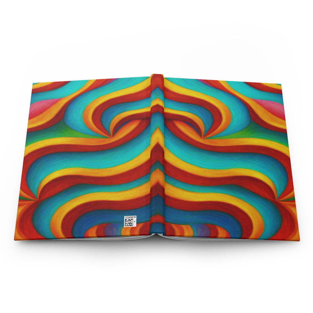 Retro Wave Abstract Notebook | Colorful Vintage Art Journal