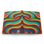 Retro Wave Abstract Notebook | Colorful Vintage Art Journal