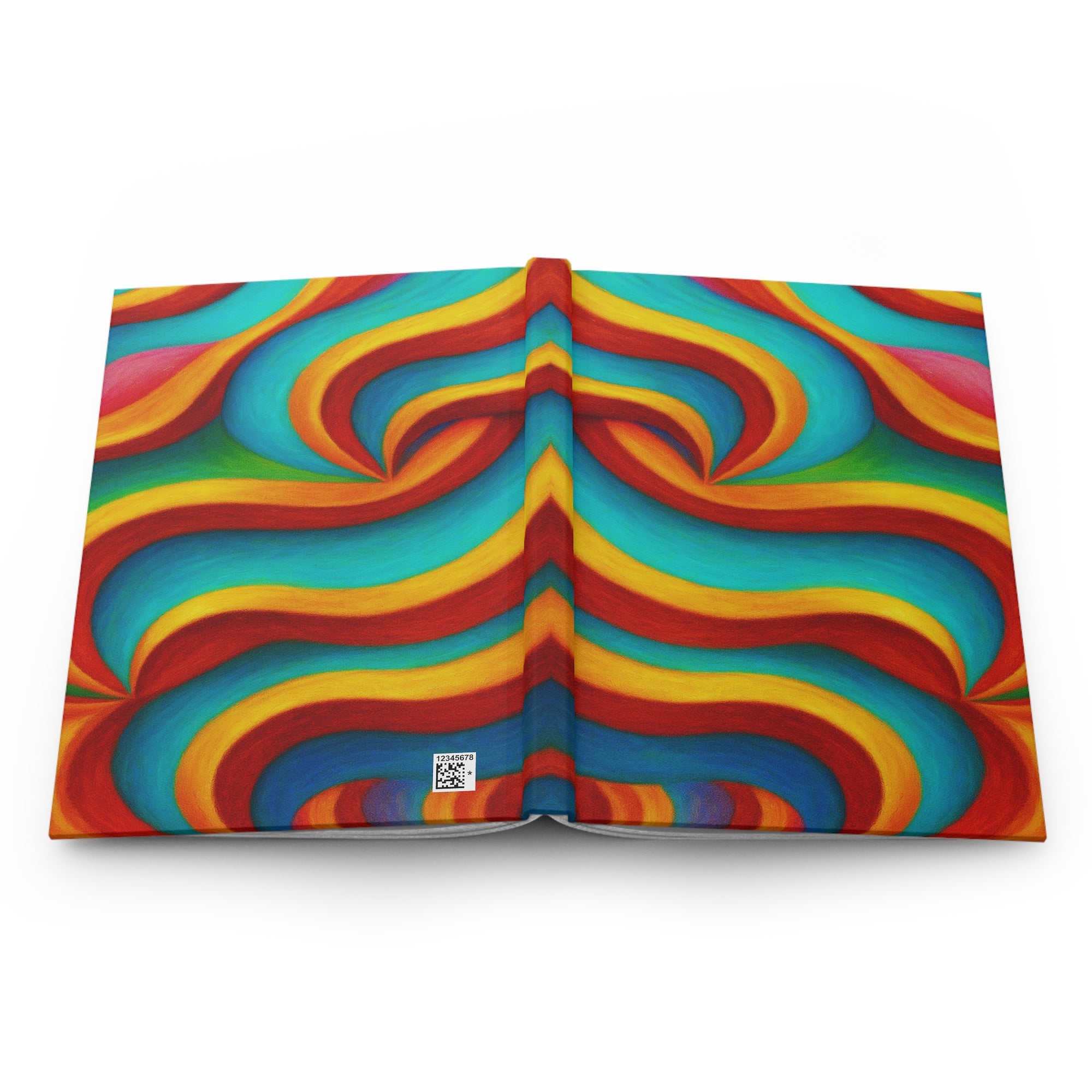 Retro Wave Abstract Notebook | Colorful Vintage Art Journal