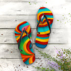 Artistic Flip Flops | Colorful Summer Sandals | Festival Aesthetic