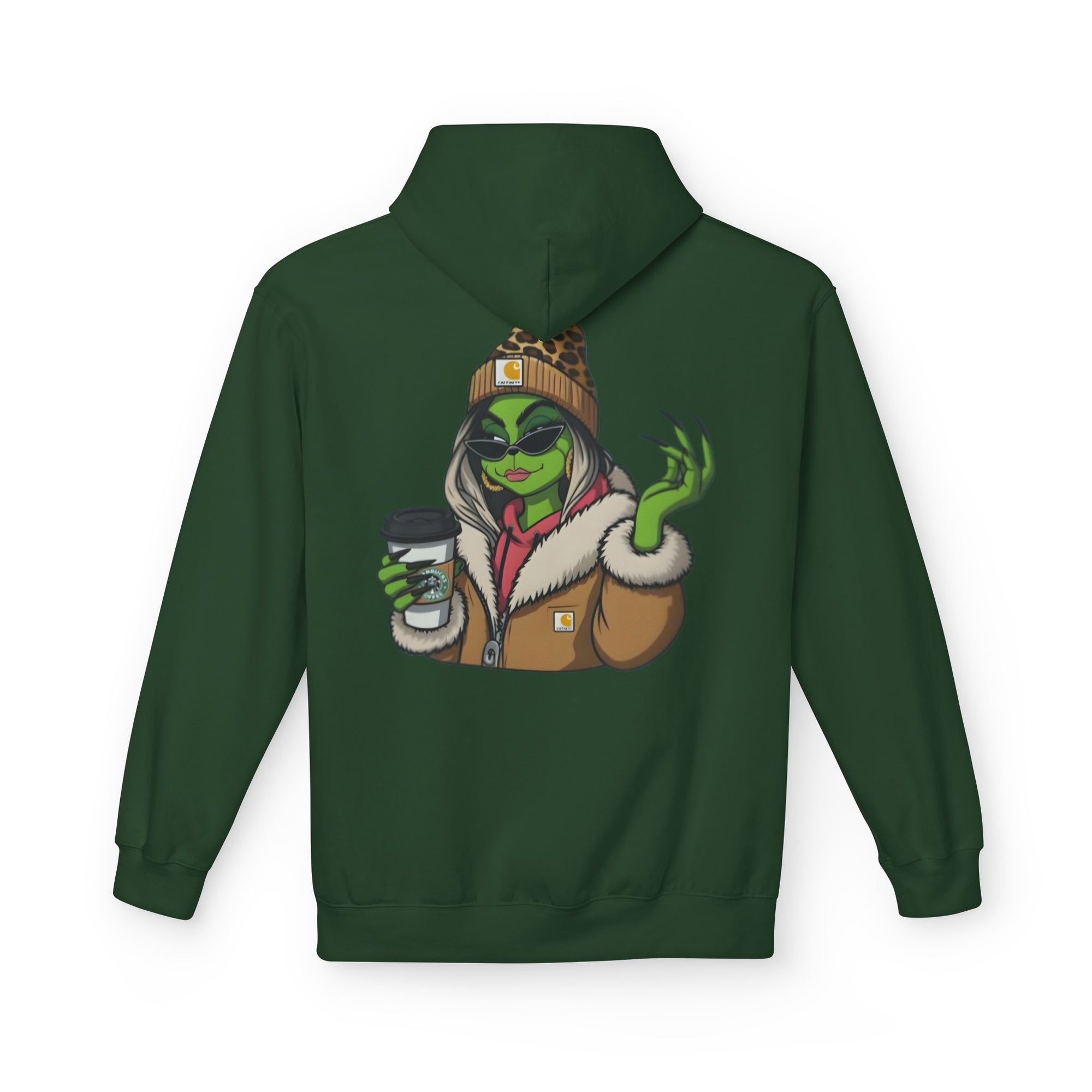 Grinch Girl Coffee Hoodie | Funny Christmas Sweatshirt