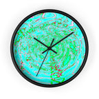 Green Abstract Wall Clock | Modern Silent Clock