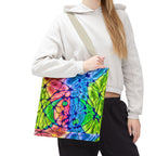 Abstract Energy Tote Bag | Vibrant Psychedelic Shopper