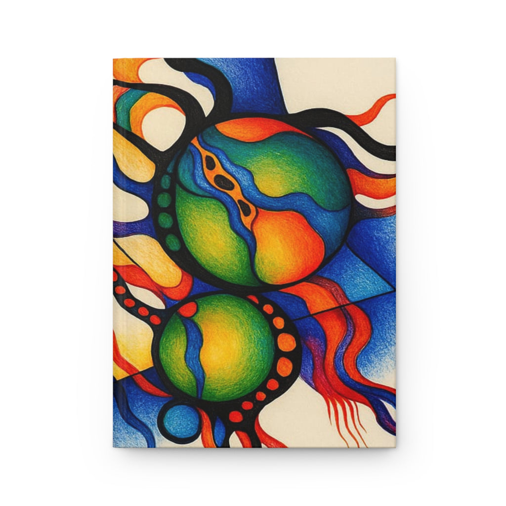 Abstract Colorful Orbs Journal | Vibrant Psychedelic Art Hardcover