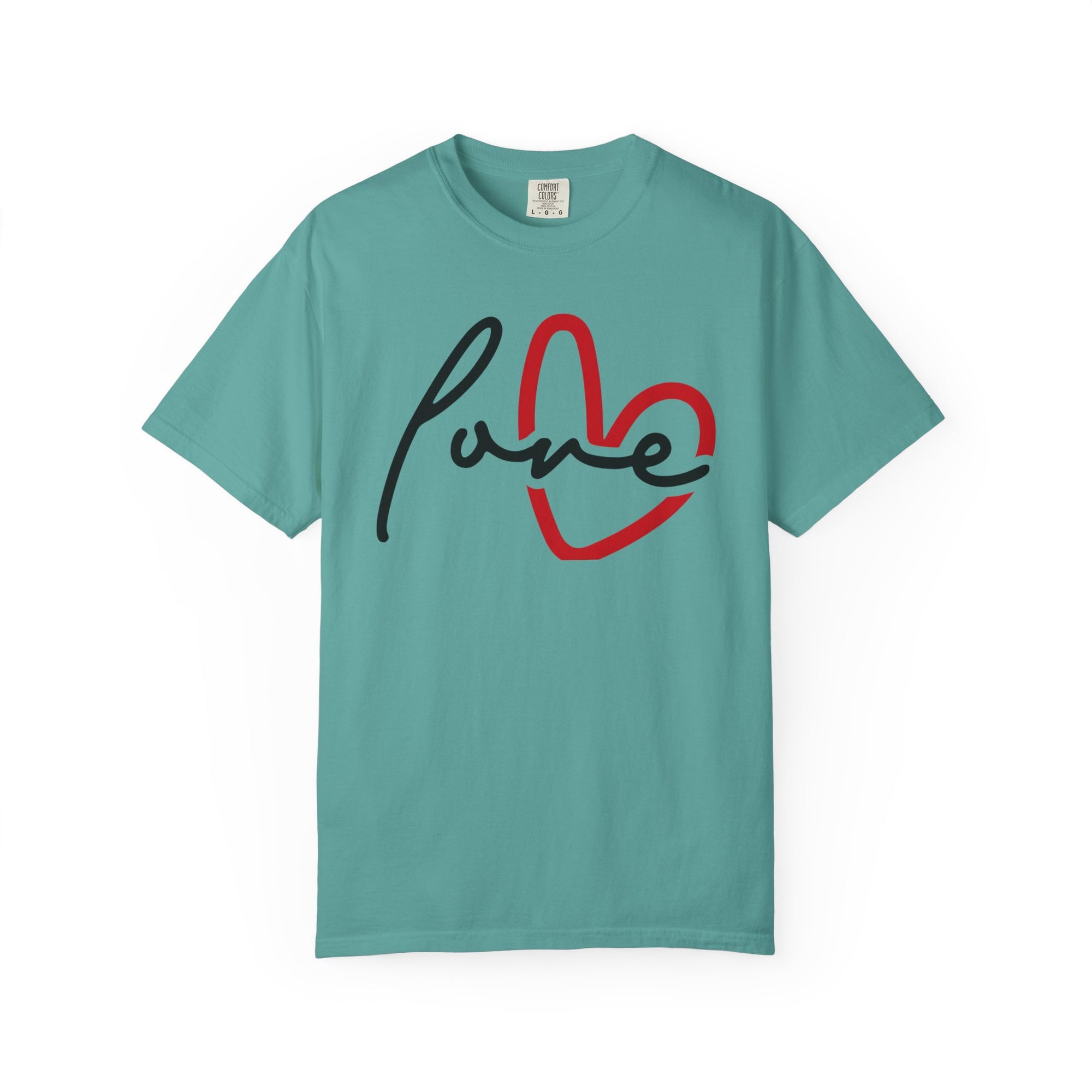 Love Script Heart T-Shirt, Minimalist Valentine's Tee