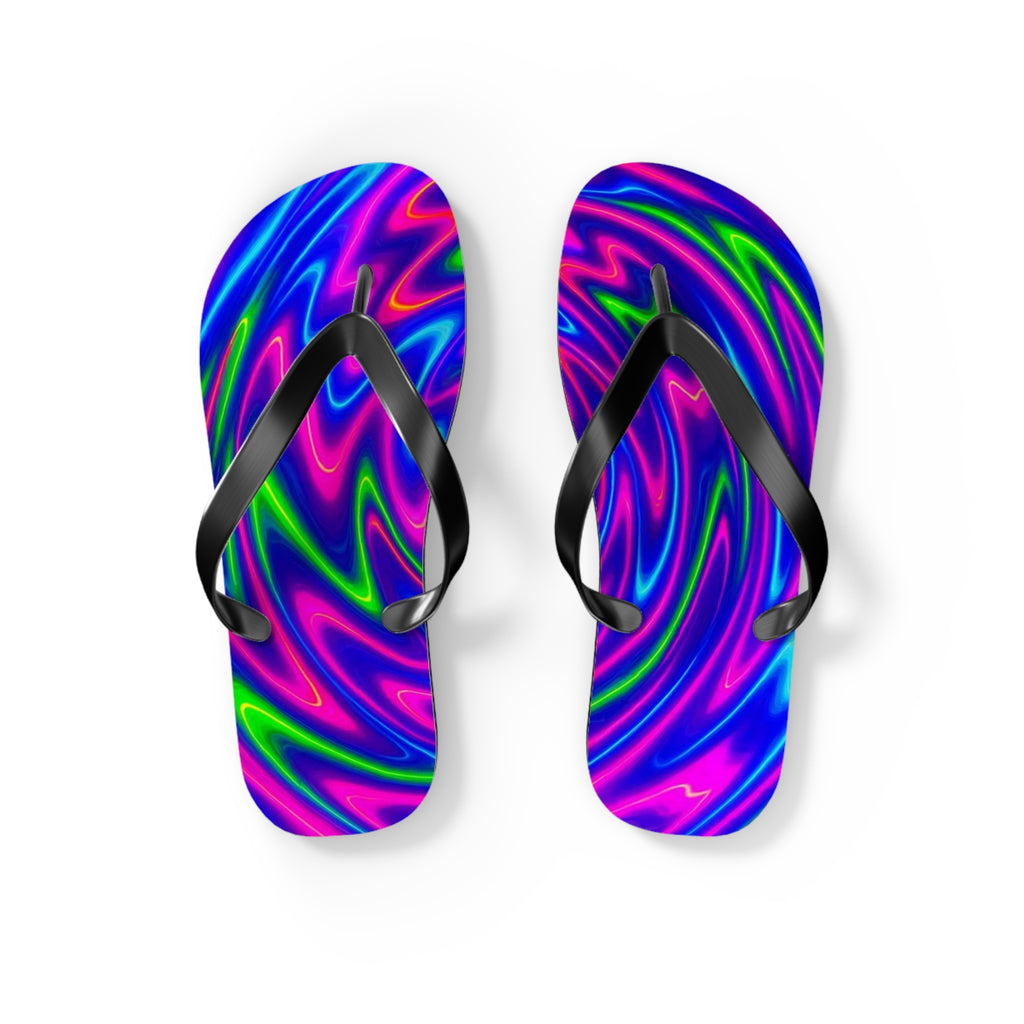 Vibrant Tie-Dye Flip Flops | Colorful Summer Beachwear