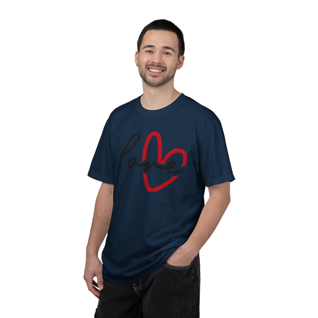 Love Script Heart T-Shirt, Minimalist Valentine's Tee