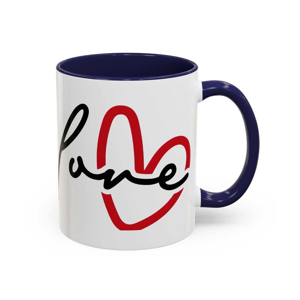 Romantic Love Mug | Heart Script Coffee Cup