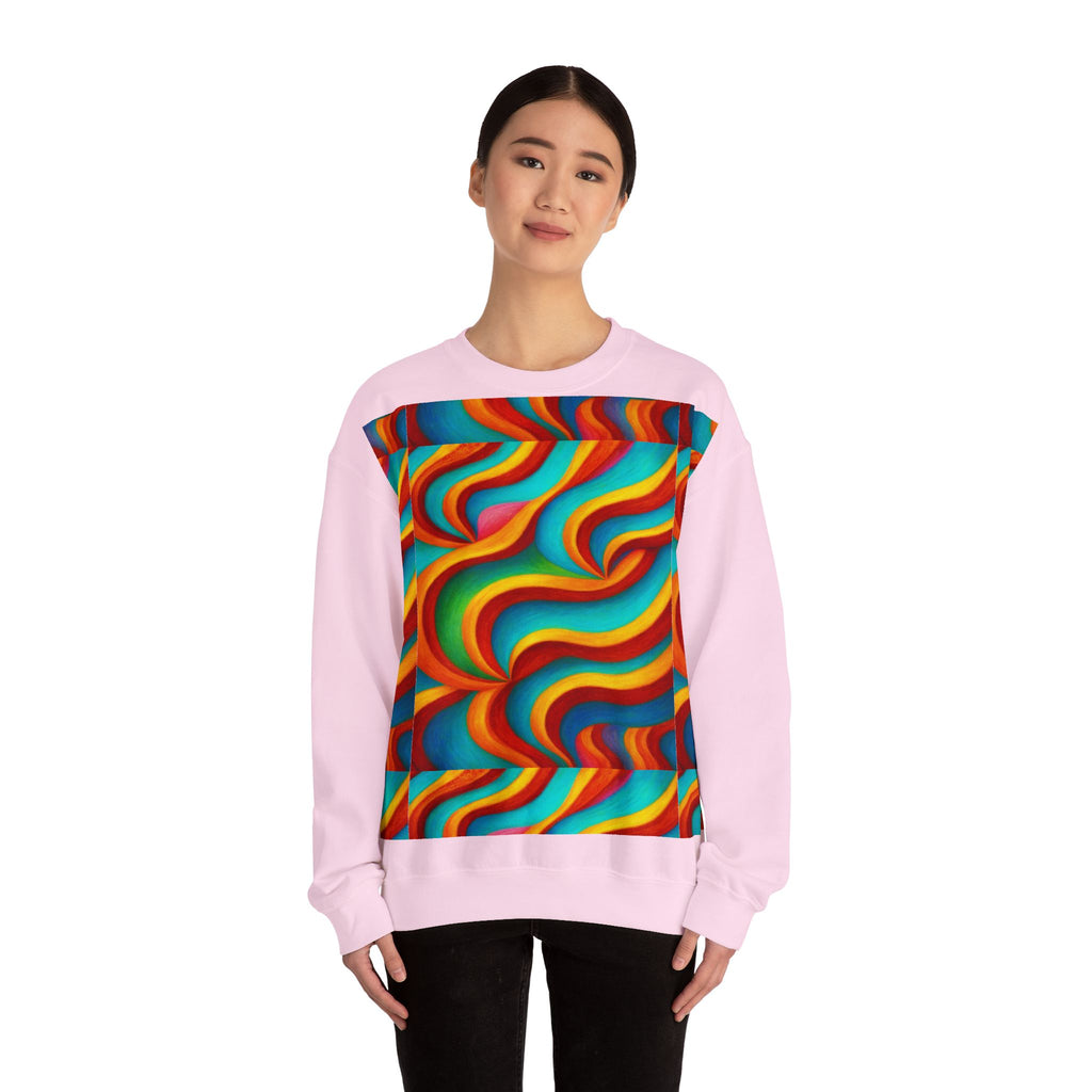 Colorful Swirl Crewneck Sweatshirt | Cozy Unisex Pullover