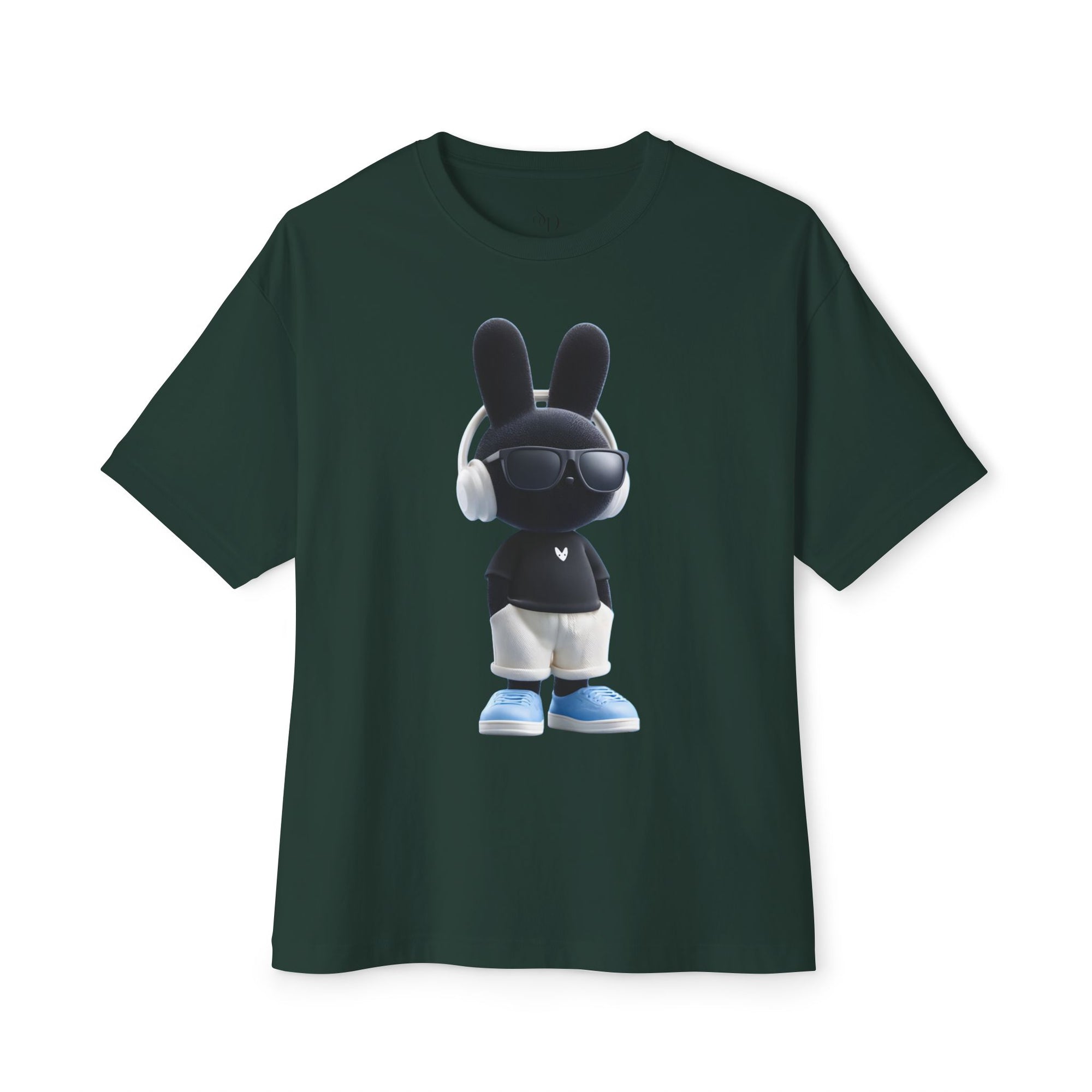 Oversized | Cool Bunny DJ tee | Graphic T-Shirt featuring Bunny with Headphones