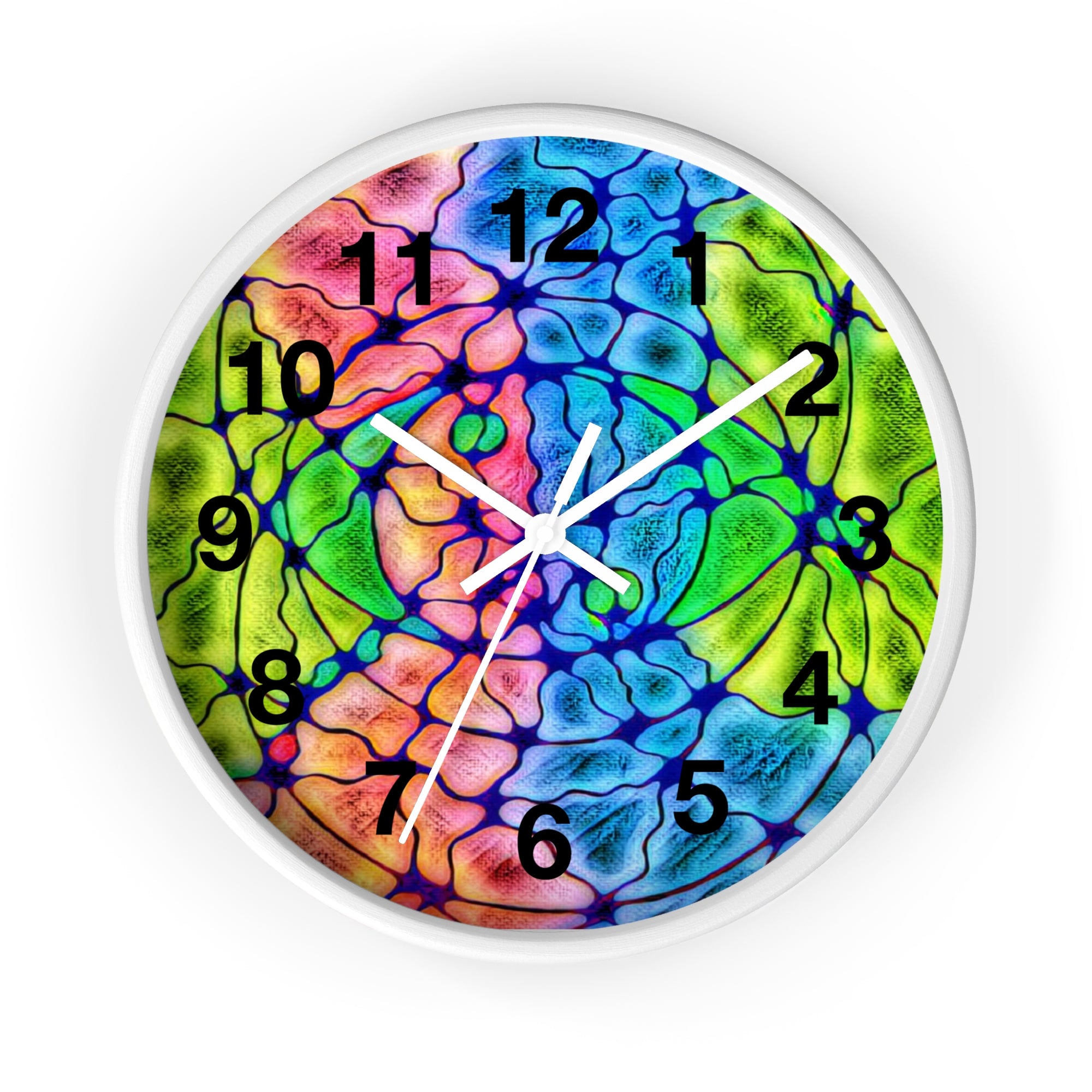 Vibrant Abstract Splatter Wall Clock | Colorful Modern Art Decor | Silent Unique Gift