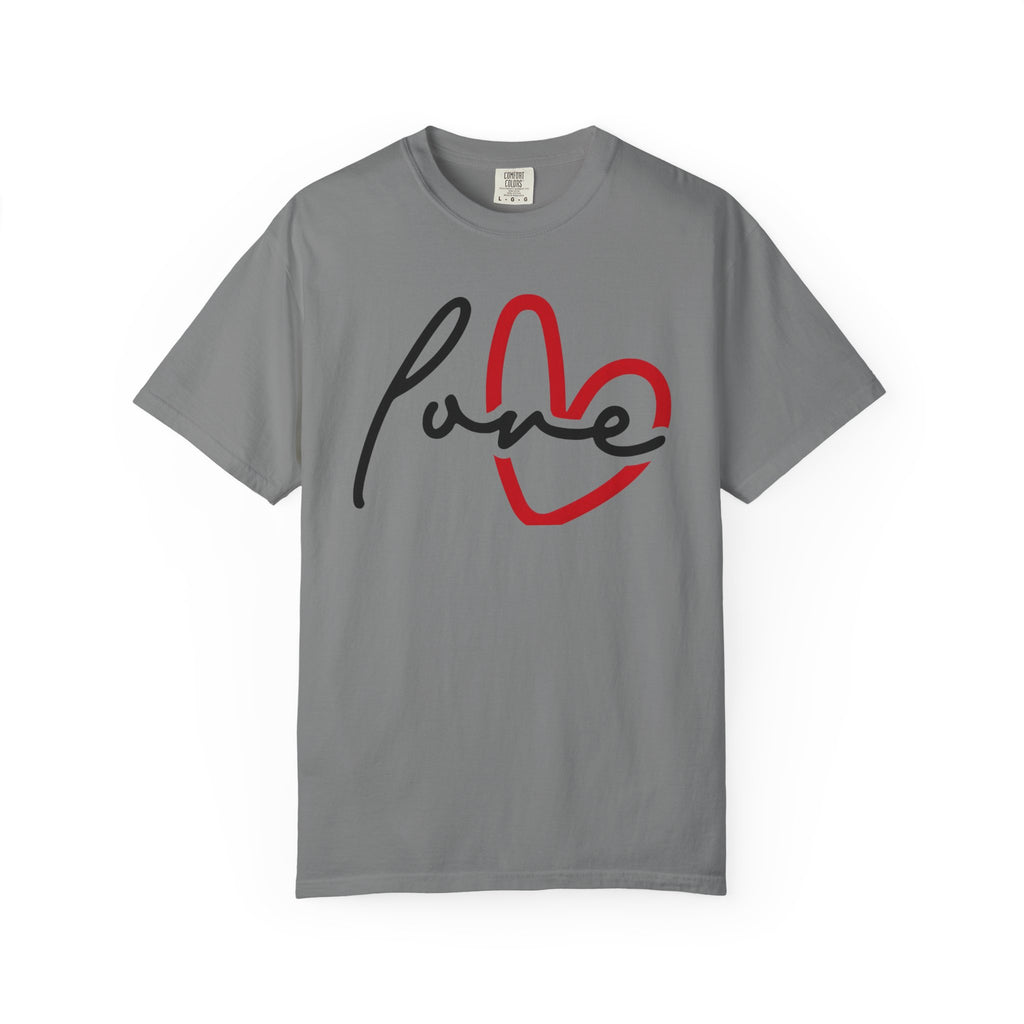 Love Script Heart T-Shirt, Minimalist Valentine's Tee