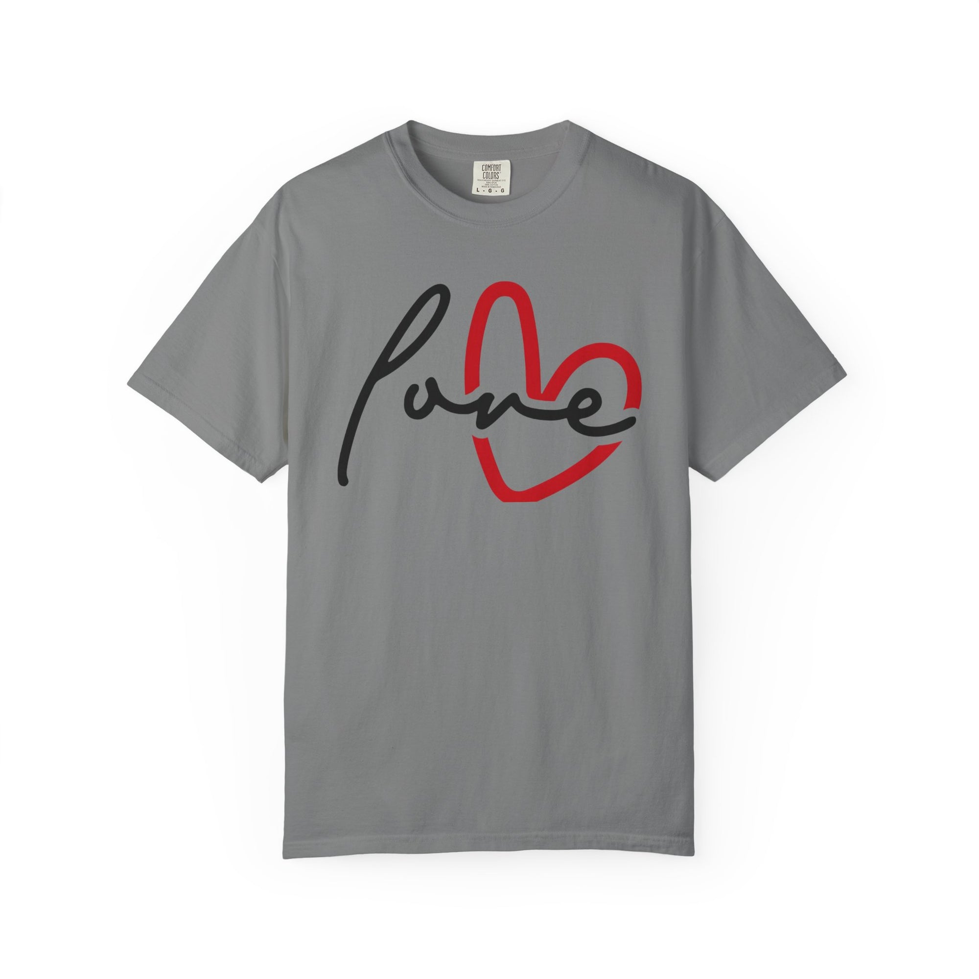 Love Script Heart T-Shirt, Minimalist Valentine's Tee