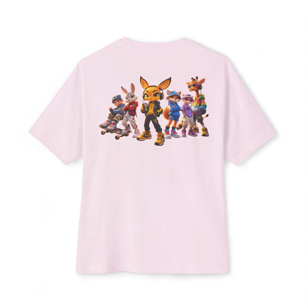 Anthropomorphic Street Crew Tee — Cartoon Fox & Friends Graphic T‑Shirt