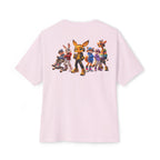 Anthropomorphic Street Crew Tee — Cartoon Fox & Friends Graphic T‑Shirt