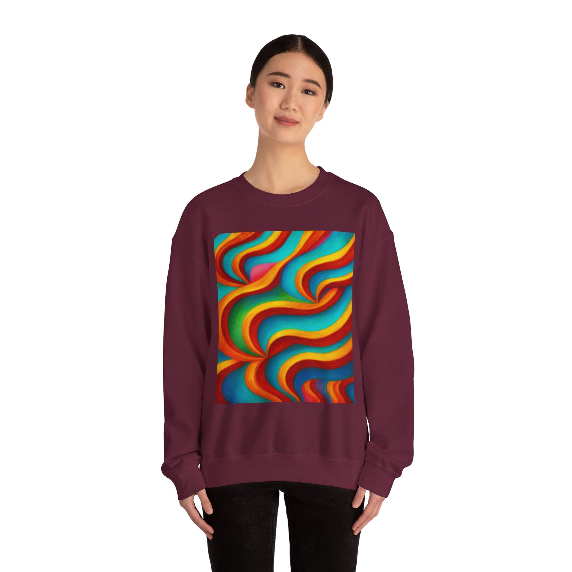 Colorful Swirl Sweatshirt | Cozy Unisex Crewneck