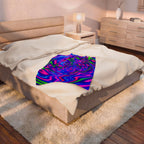 Energy Swirl Plush Blanket | Cozy Velveteen Throw | Mini Power Nap Edition