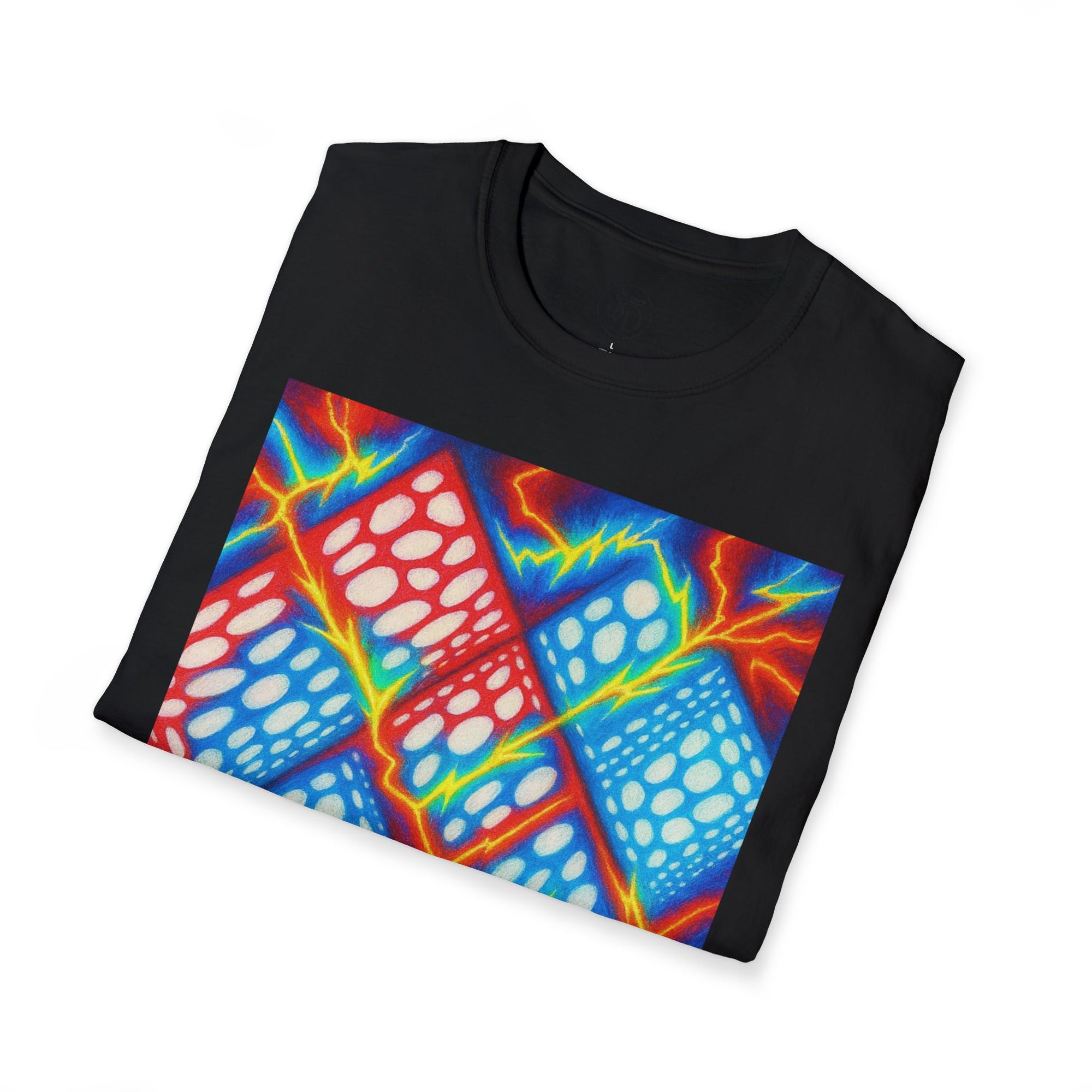 Geometric Neuro-Art T-Shirt | Bold Colorful Unisex Cotton Tee