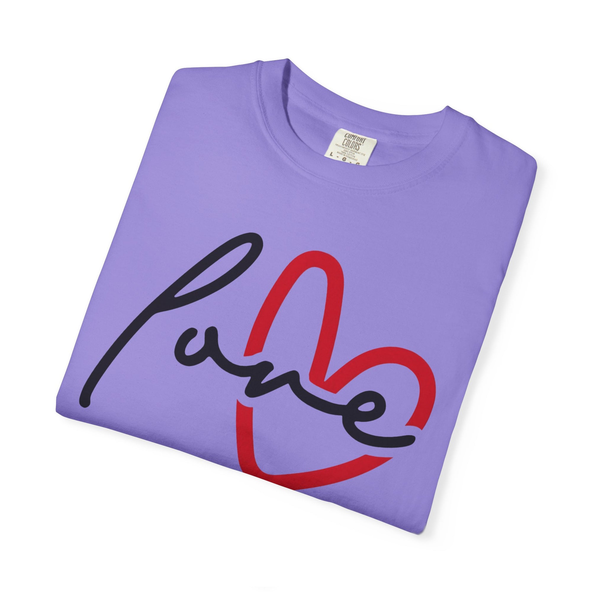 Love Script Heart T-Shirt, Minimalist Valentine's Tee