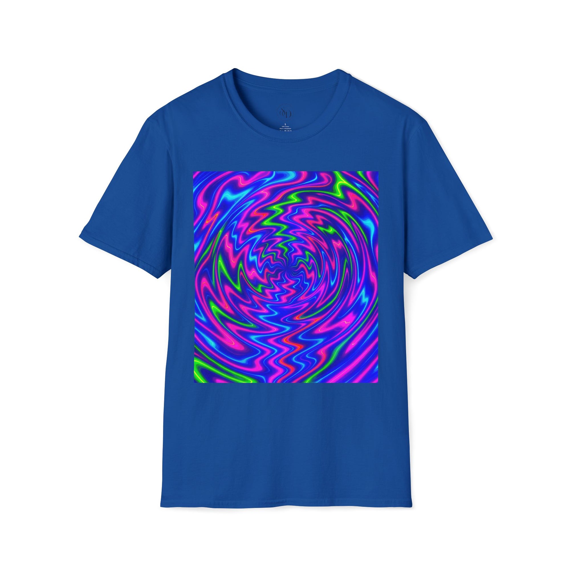 Neon Swirl Abstract T-Shirt | Lightweight Unisex Cotton Tee