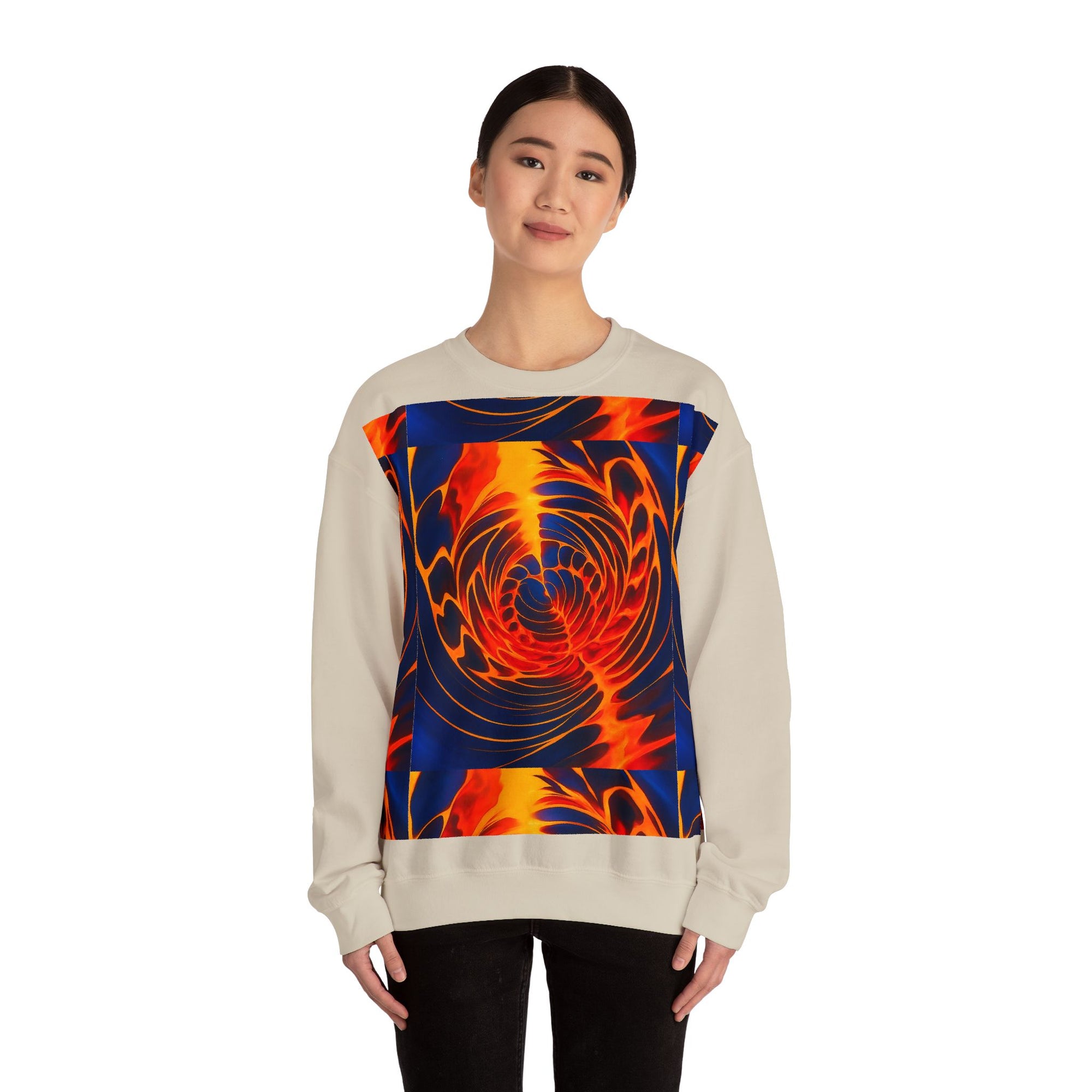 Colorful Swirl Art Sweatshirt | Unisex Graphic Crewneck