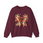 Christmas Bow Sweatshirt | Holiday Lights Crewneck