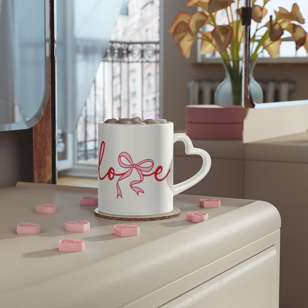 Heart Handle Mug | Romantic Coffee Cup