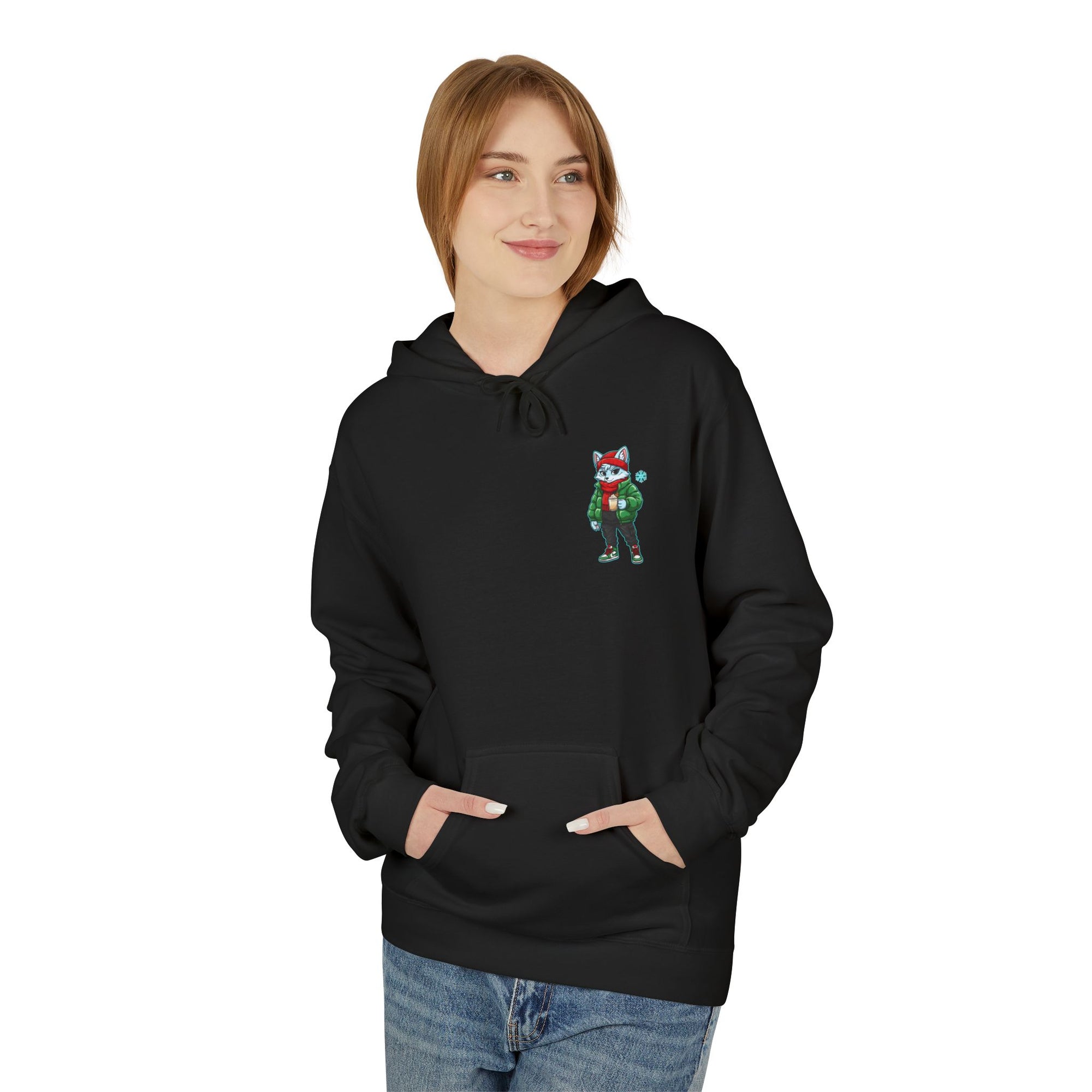 Cool Fox Character Hoodie | Cool Cyber Wolf Christmas Hoodie | Unique Gamer Gift