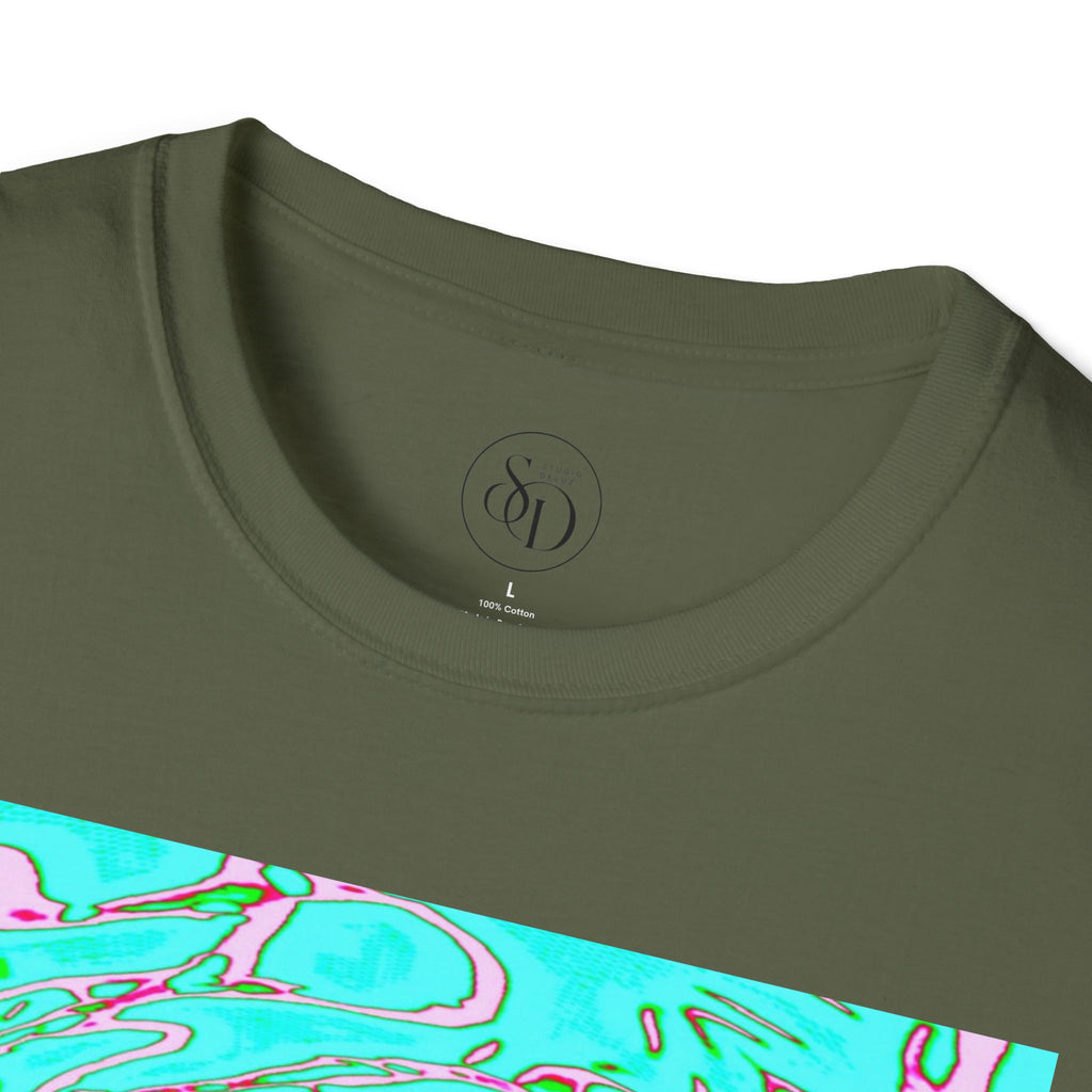 Green Abstract Neuro-Art T-Shirt | Soft Unisex Cotton Tee